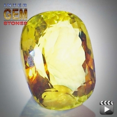 Lemon Quarz, 49.59 Carat, oval, VVSI, excellent